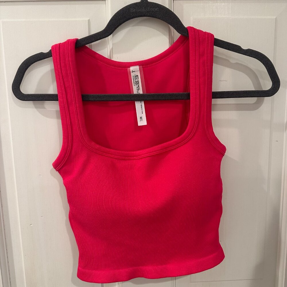 AS Revival ribbed crop tank top